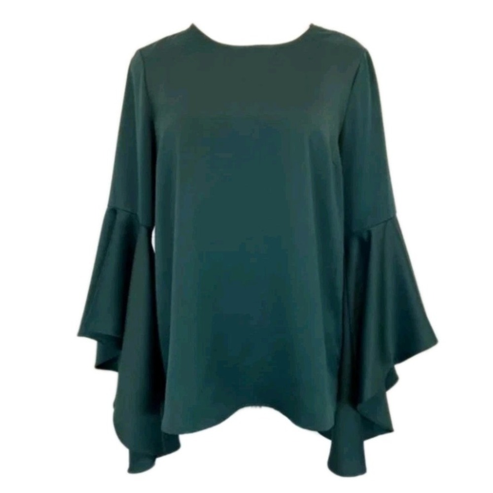 RO&DE Anthropologie Bell Sleeve Blouse Womens Size Small Green Witchigoth Fairy